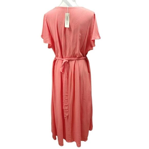 Agnes Orinda Size 1X Women's Summer Dress Boho Short Sleeve High Low a Line Beac - Picture 4 of 8